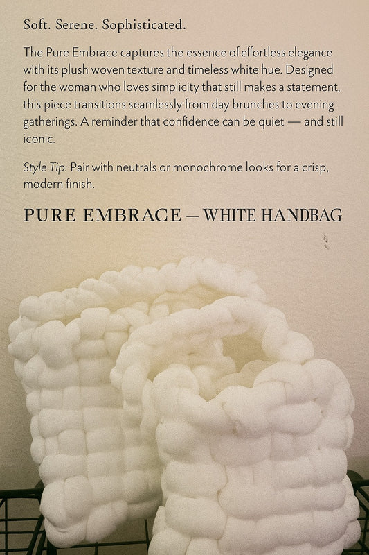 Pure Embrace — White Handbag